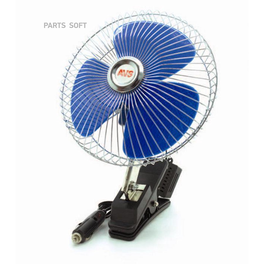 Вентилятор салона 8" "AVS" Comfort 8048 (12V) (корпус металл.,переключатель,серебристый) - AVS None None